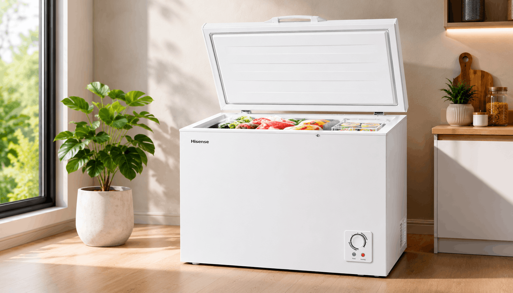 Congélateur horizontal hisense convertible blanc 238L